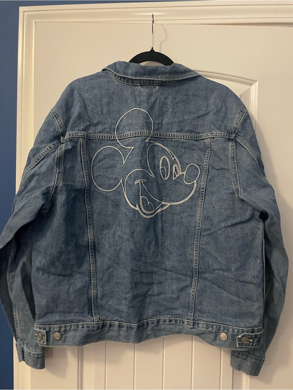 Old Navy Blue Denim Jacket with Embroidered Patch